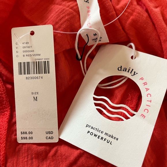 NWT Anthropologie Daily Practice Red Sleeveless Midi Dress - Picture 6 of 8